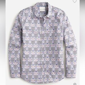 J Crew Liberty of London Slim-fit organic cotton shirt Club Nouveau fabric
